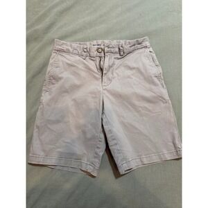 Old Navy Mens 29 Slim Built-In Flex Shorts Light Gray Cotton Blend Twill 8.5"